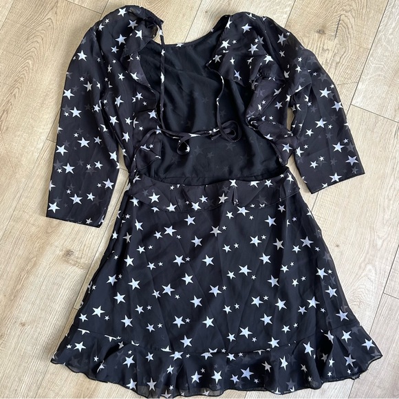 NASTY GAL Walk of Fame Black Star
Ruffle Mini Open Back Dress 6 - Picture 7 of 13